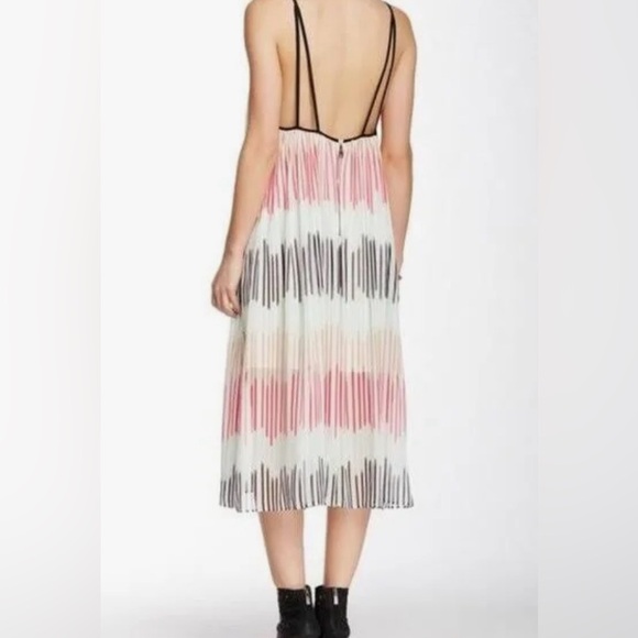 Alice + Olivia striped multi-color pink/black ‘Zuri’ midi/maxi dress - size M - Picture 2 of 10